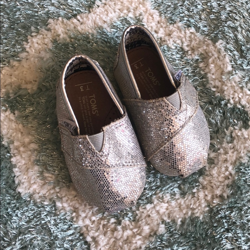 Silver Glitter, size Tiny3, Toms